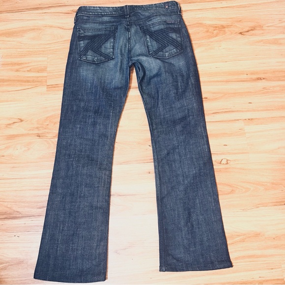7 For All Mankind Flynt Mid-Rise Flare Jeans Sz 28 - Picture 5 of 5